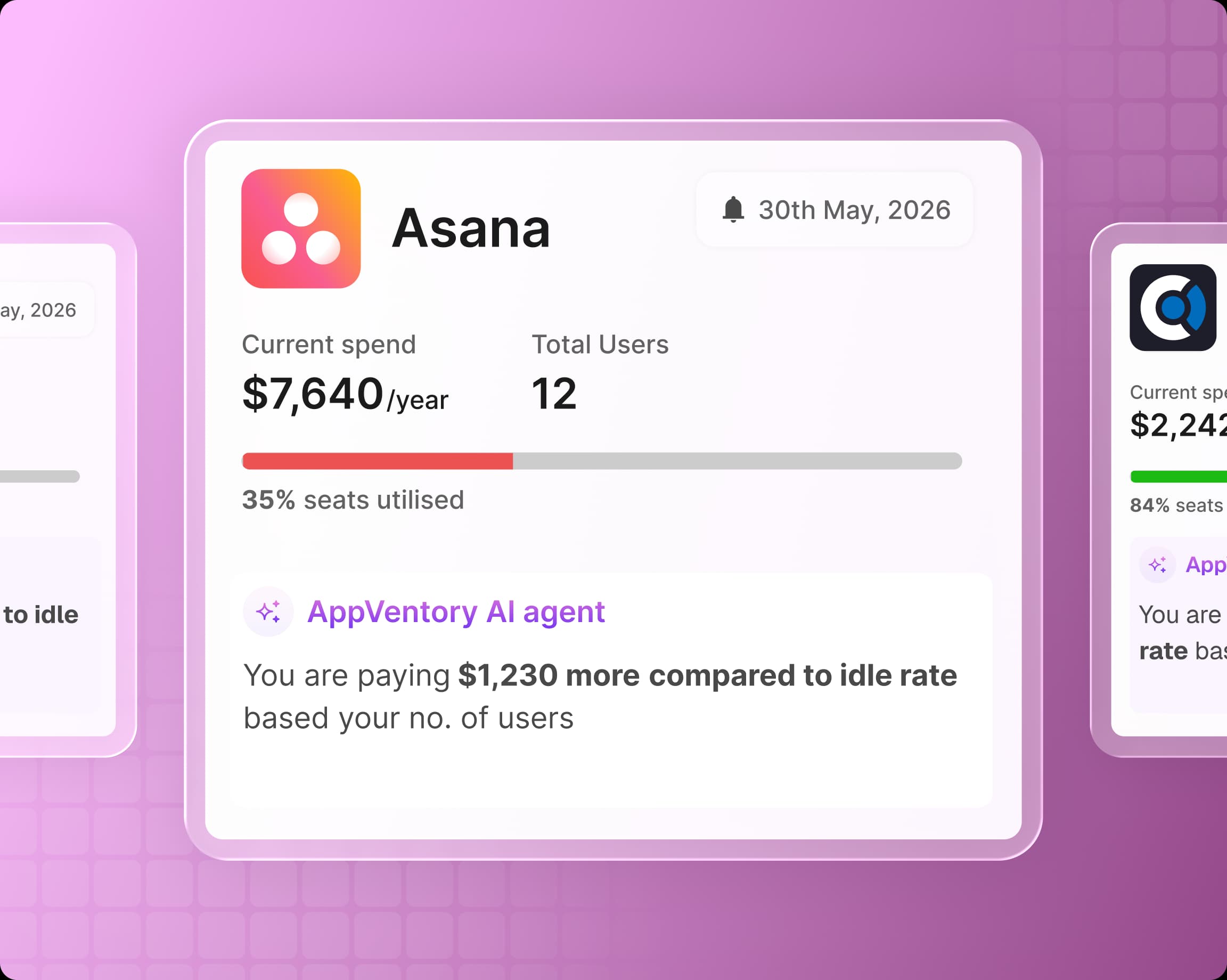 Unused licenses dashboard