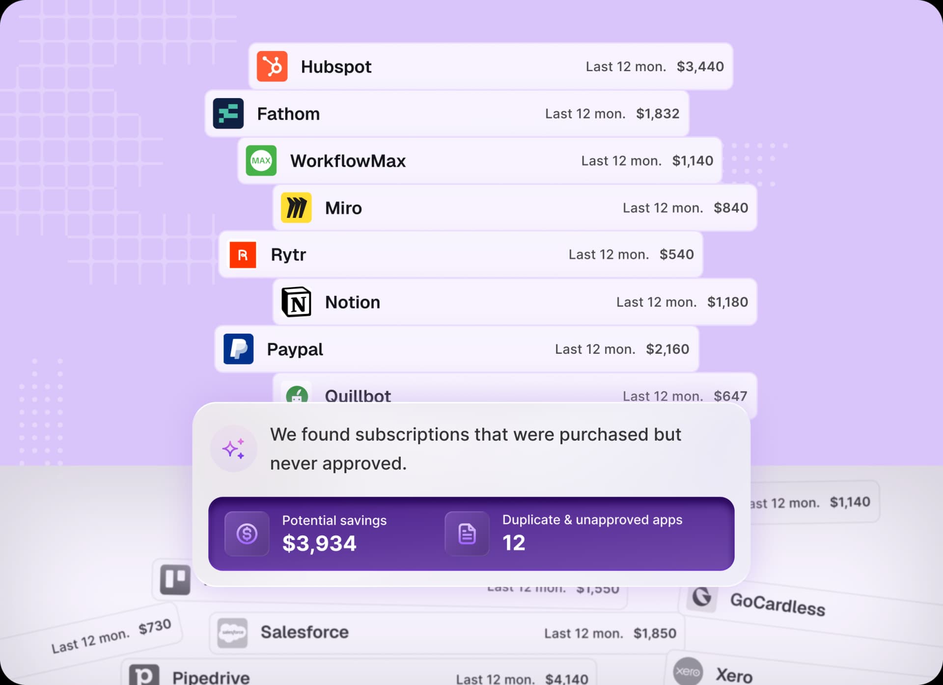 App discovery agent dashboard screenshot