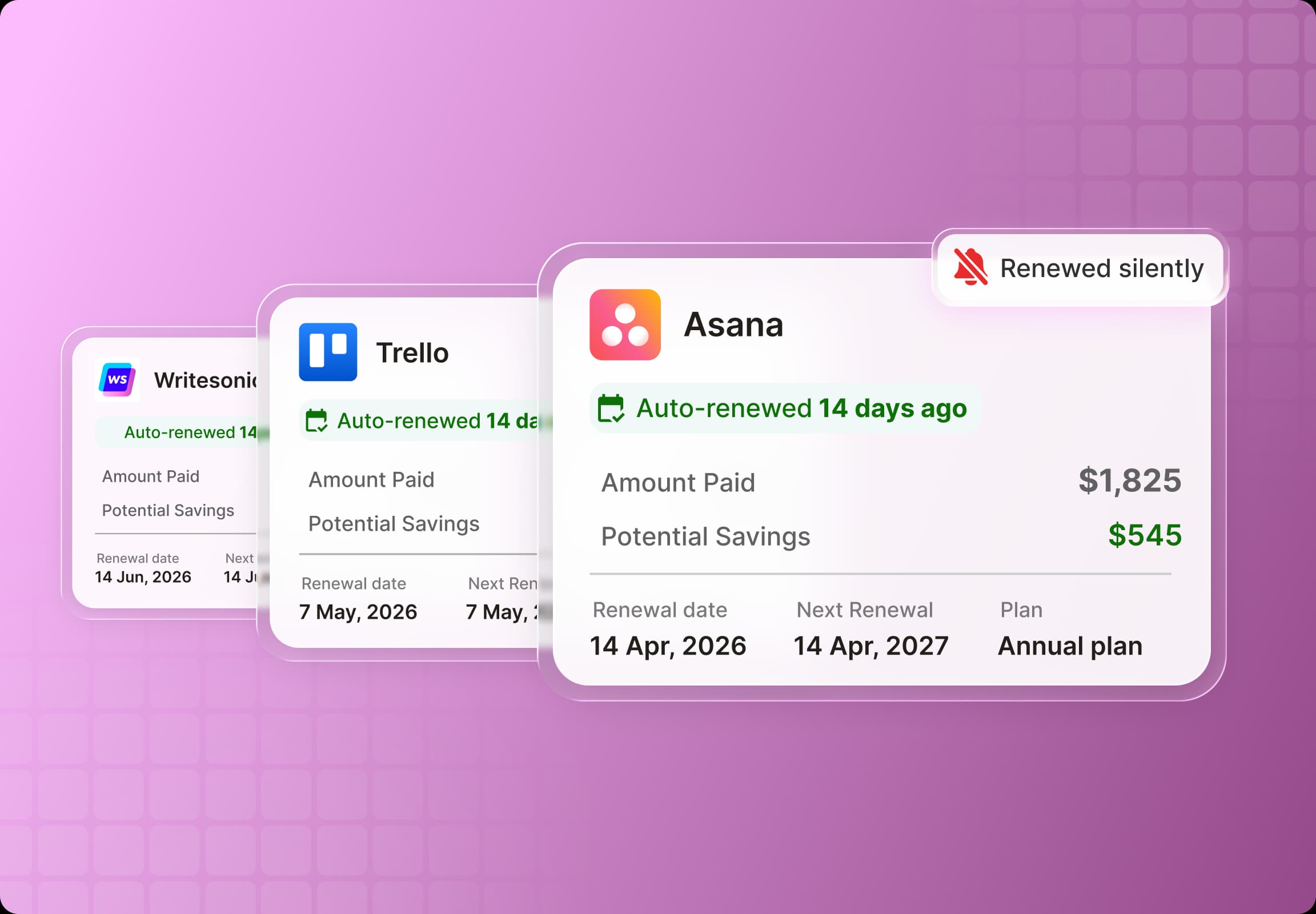Unused licenses dashboard