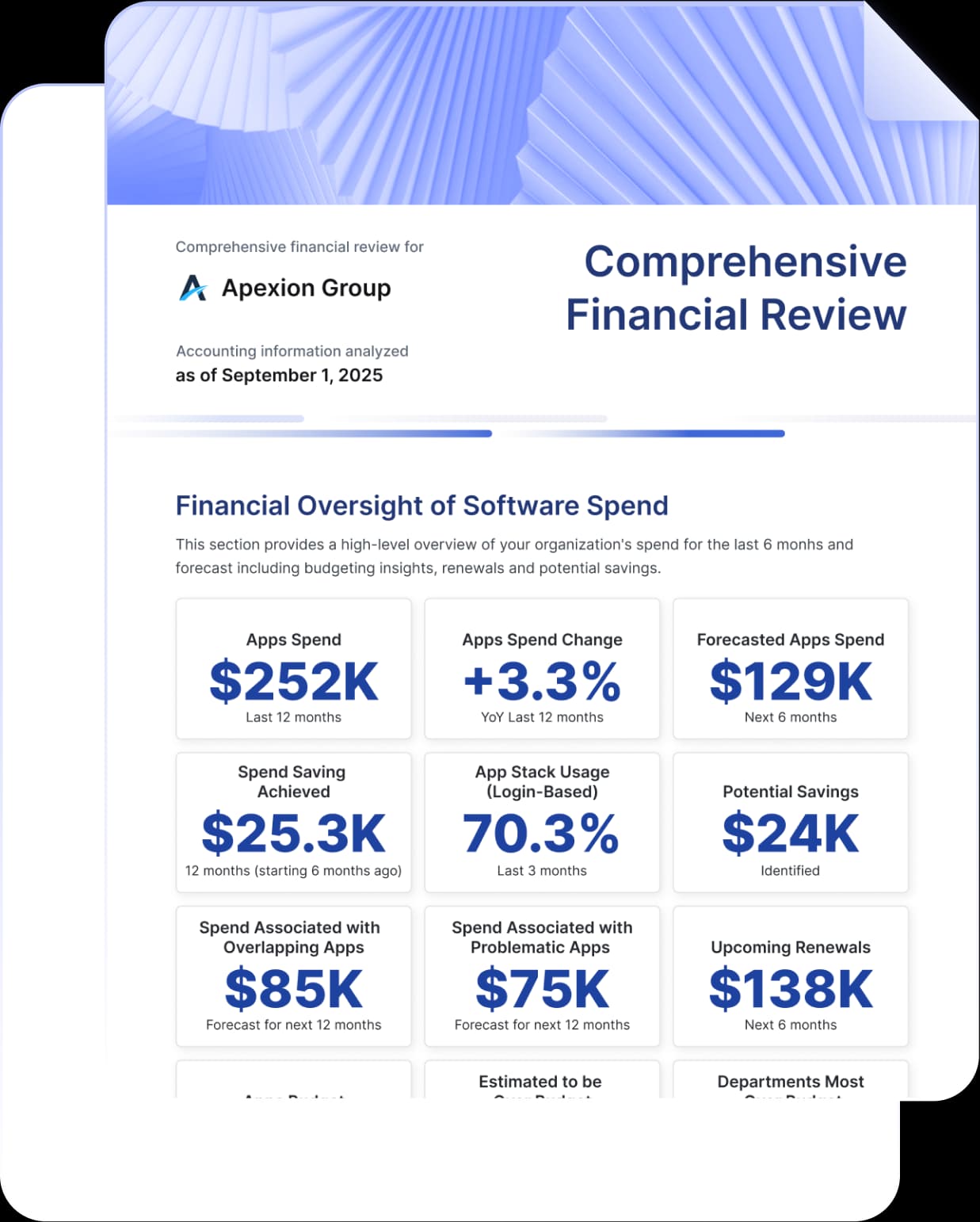 Financial assessment report
