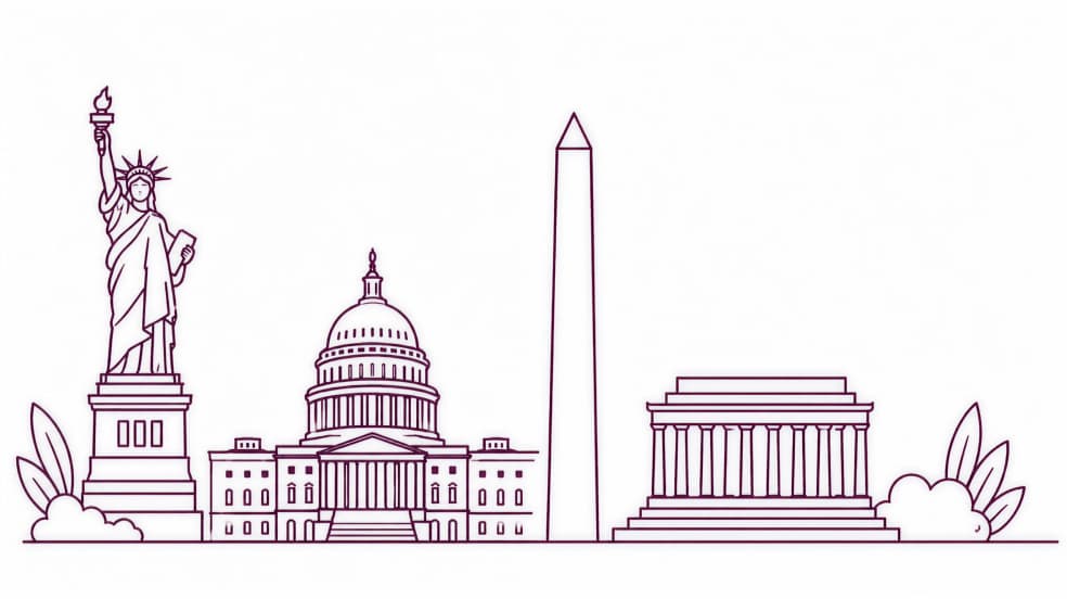 USA skyline illustration